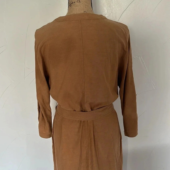 PURE Collection Linen Silk Dress Button Design EUC - Picture 6 of 7